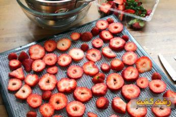 خشک کردن توت فرنگی