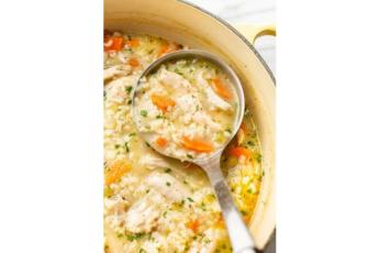 سوپ مرغ و برنج