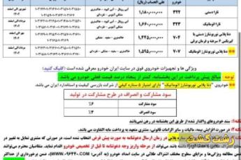 فرو خودرو بدون قرعه کشی