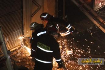 آتش سوزی یک کارگاه صنعتی در رشت