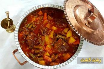 غذای رژیمی با گوشت تکه ای